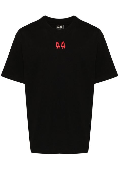 T-shirt  lasered  in nero di 44 LABEL GROUP - uomo